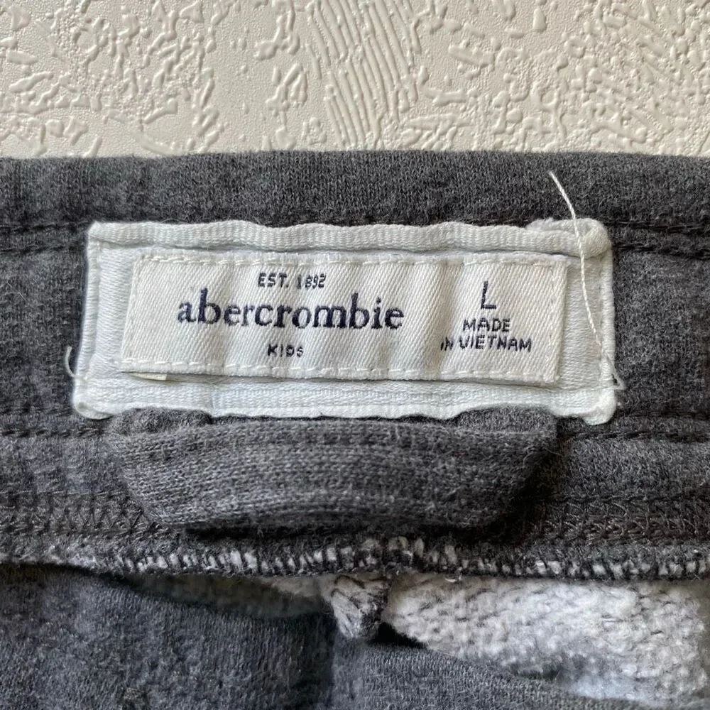 Abercrombie Kids Gray Jogger Sweatpants Girls Large Y2K Lounge